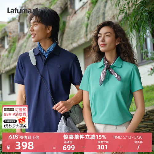 乐飞叶户速干polo衫短袖T恤女男