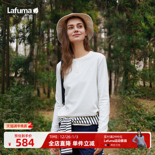 LAFUMA乐飞叶户外24秋冬圆领摇粒绒抓绒长袖 T恤女士保暖套头上衣