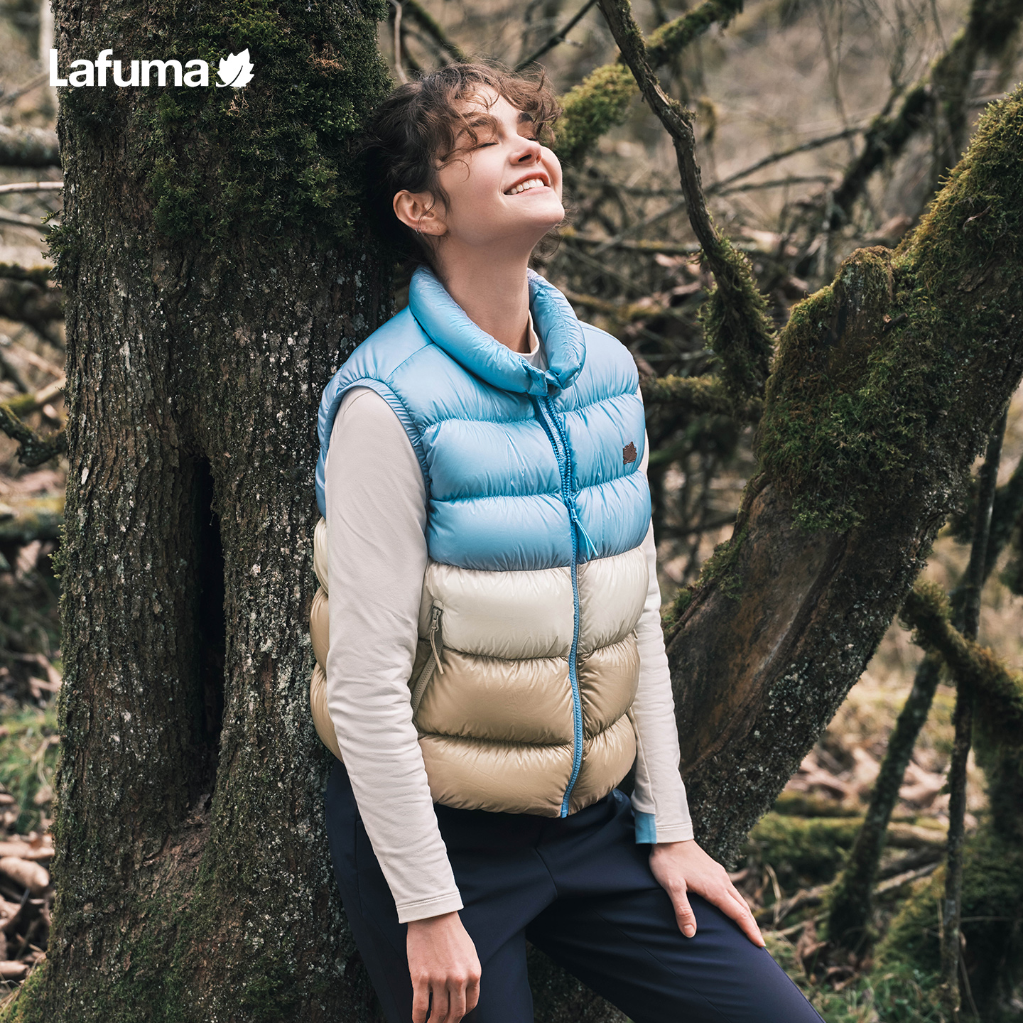 乐飞叶户外鹅绒羽绒马甲女