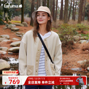 LAFUMA乐飞叶户外24秋冬圆领奥利绒抓绒衣女士加厚保暖开衫 外套