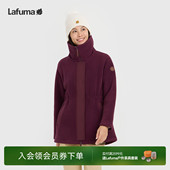 法国LAFUMA乐飞叶户外秋冬中长款 休闲 立领抓绒衣女士加厚宽松时尚