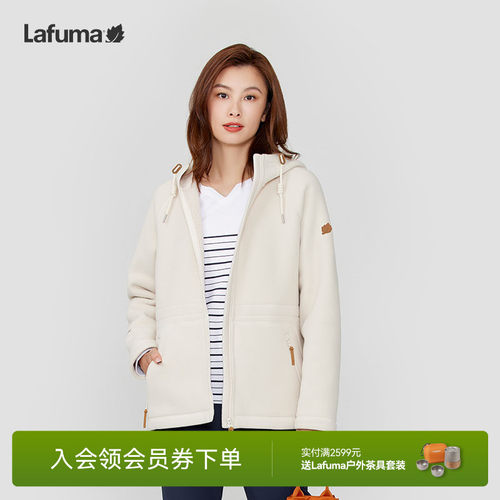 lafuma户外加厚保暖抓绒衣女