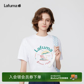 LAFUMA乐飞叶户外宽松圆领凉感抗菌运动短袖 上衣 T恤女休闲打底衫