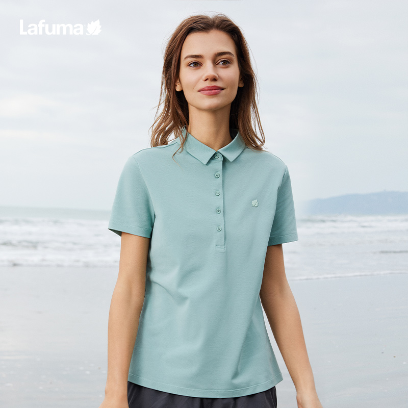 lafuma户外速干polo衫短T女