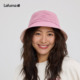 LAFUMA乐飞叶户外粉色刺绣渔夫帽女士遮阳大帽檐户外百搭盆帽子