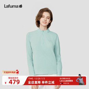 LAFUMA乐飞叶户外女士半拉链速干长袖 T恤立领防晒打底套头衫