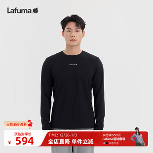 运动休闲打底衫 LAFUMA乐飞叶户外秋冬圆领长袖 T恤男士