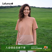 设计感拼接T恤耐磨舒适简约上衣 男女时尚 LAFUMA户外夏季 宽松短袖