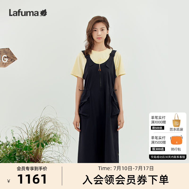 乐飞叶户外工装背带连衣裙