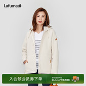 LAFUMA乐飞叶户外秋冬加厚Polartec保暖抓绒衣女连帽摇粒绒外套