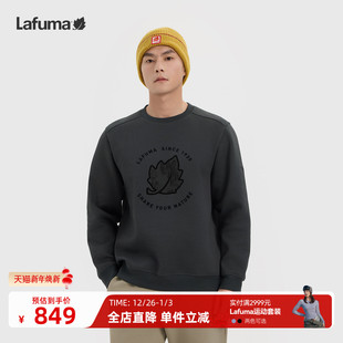 上衣 长袖 LAFUMA乐飞叶户外秋冬圆领套头卫衣男士 通勤休闲时尚