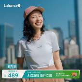 T恤女士运动休闲侧抽绳上衣 速干圆领短袖 LAFUMA乐飞叶夏季 新品