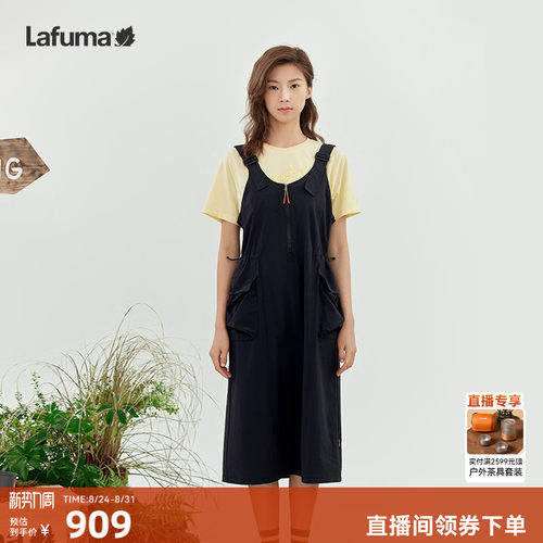 乐飞叶户外工装背带连衣裙