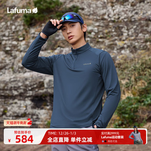 LAFUMA乐飞叶户外保暖半拉链长袖 T恤男跑步运动健身百搭内搭上衣