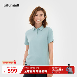 运动polo衫 LAFUMA乐飞叶户外凉感翻领短袖 T恤女防紫外线UPF40