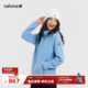 法国LAFUMA秋冬可拆卸帽抓绒衣女士保暖防风运动休闲摇粒绒外套