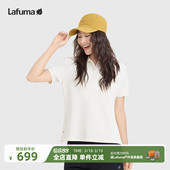 休闲上衣 女26新品 LAFUMA乐飞叶户外运动吸湿速干短袖 T恤polo衫