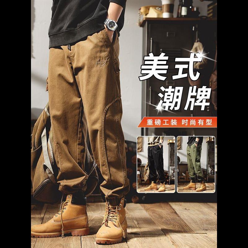 美式重磅工装裤子男士204