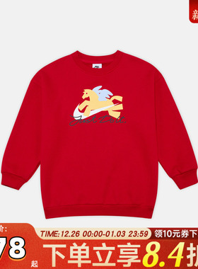 NIKE耐克大童G NSW CLUB OSCREWCNY运动休闲套头衫卫衣IQ3933-657