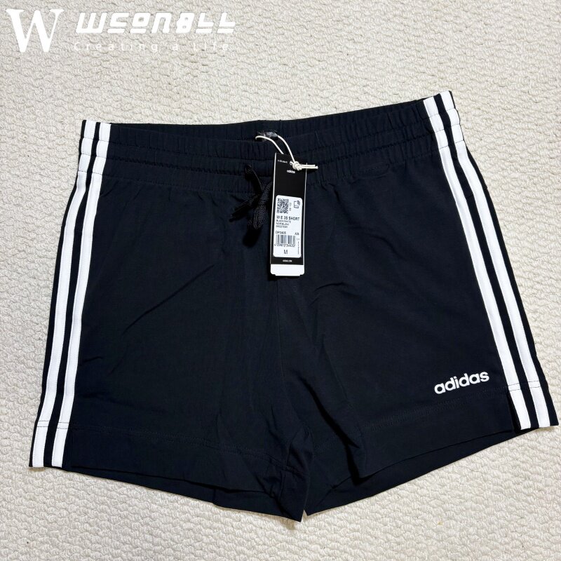 Adidas/阿迪达斯夏季女子黑白经典运动休闲训练吸汗短裤DP2405