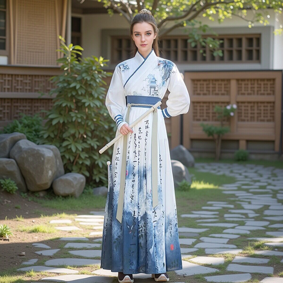 夏季男女情侣中国风武侠剑客套装非古装班服套装