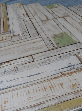 彩色木纹砖150800仿古砖地砖个性餐厅网咖酒吧墙砖LOFT工业风瓷砖