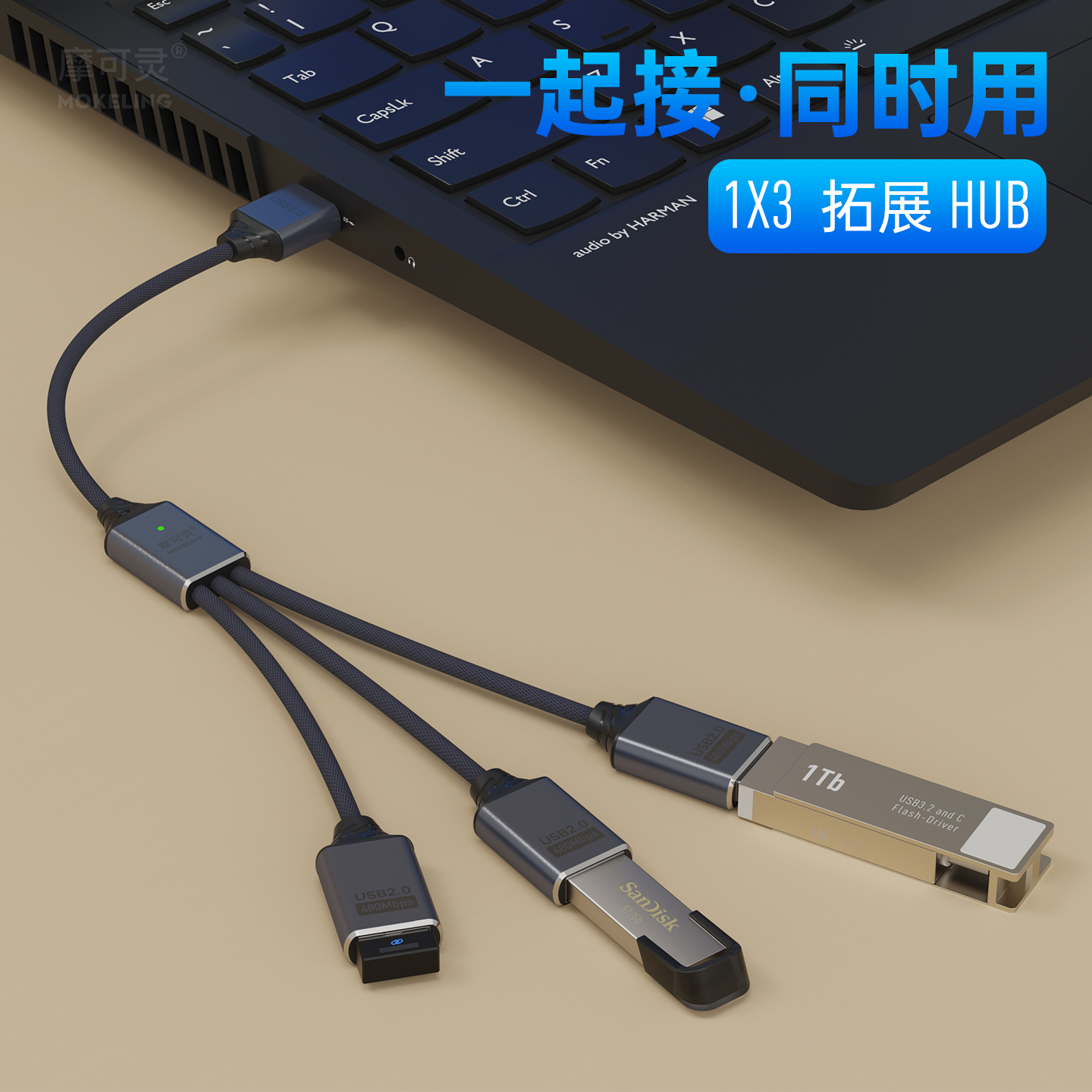 一分三分叉式usb分线器灵活好用