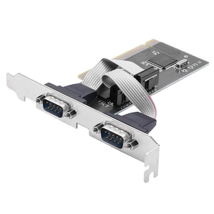 摩可灵电脑主机主板台式机PCI多串口卡2口RS232台式扩展卡pci-e转双串口卡pc转接卡com口9针九针拓展卡pcie