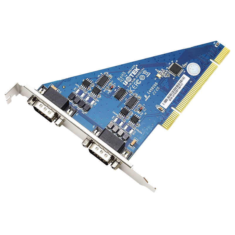 宇泰电脑PCI-E转串口卡PCIE转九针多串口扩展卡2COM口RS485卡232