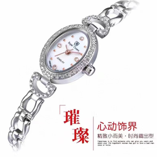 royalcrown专卖店萝亚克朗专柜同款防过敏手链女表石英时装银表 - 封面