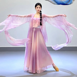 流芳古典舞演出服咏春长款声韵纱衣艺考大摆裙套装春颂舞蹈服超仙