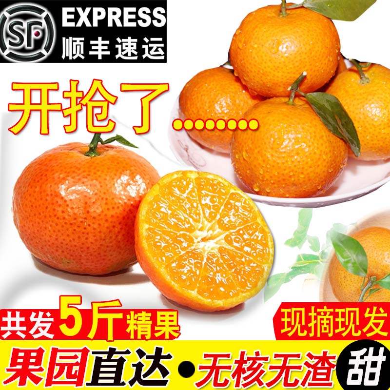 顺丰包邮正宗广西沙糖桔砂糖橘5斤蜜桔小橘子整箱10桔子新鲜水果,水产肉类/新鲜蔬果/熟食,桔子,淘宝优惠券,粉丝福利购,淘宝优惠卷