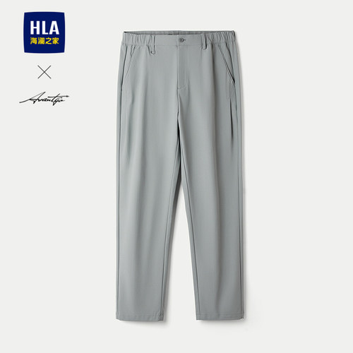 海澜之家微弹半松紧腰休闲裤