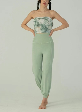 routine宽松瑜伽裤女高腰灯笼裤无束缚时尚健身运动裤