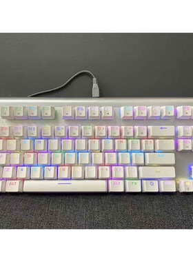 摩豹CK101有线机械键盘青轴RGB金属面板电竞游戏办公台式电脑通用