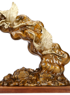 德祥缘纯铜鹤庆祥和摆件