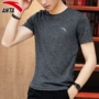 Anta áo thun ngắn tay nam nửa tay 2019 xuân hè trang web chính thức áo thun cổ tròn thoáng khí chạy bộ thể thao - Áo phông thể thao áo tank