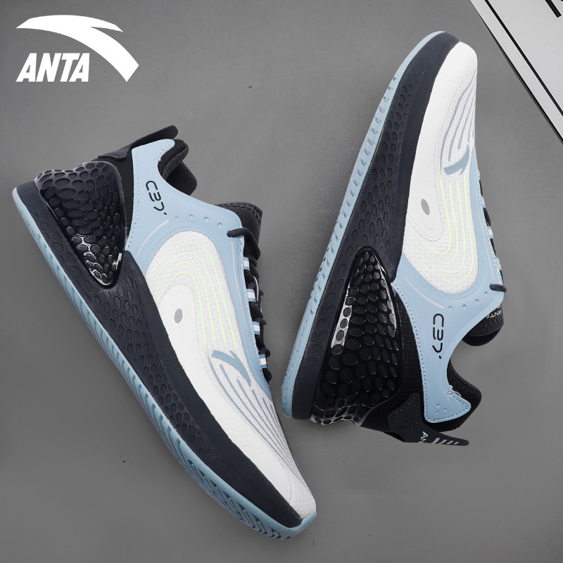 安踏c37加 男跑步鞋官网旗舰新款科技跑鞋软底透气减震回弹运动鞋