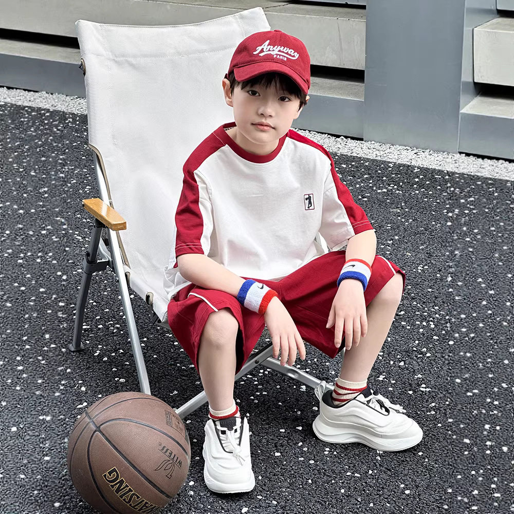 男童夏装套装纯棉2026新款夏季儿童短袖运动服男孩薄款休闲两件套