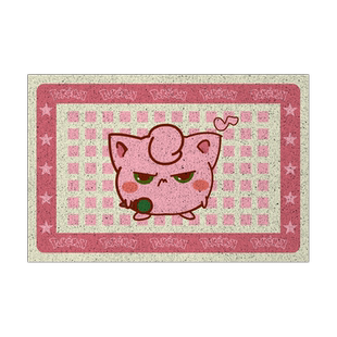 精灵宝可梦皮卡丘胖丁卡比兽耿鬼可爱丝圈地垫入户门外进门口脚垫