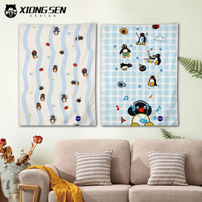 企鹅pingu联名NASA周边挂布