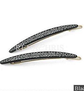 韩国进口饰品Angelrena正品发饰头饰 水钻月牙发夹一字夹对夹边夹