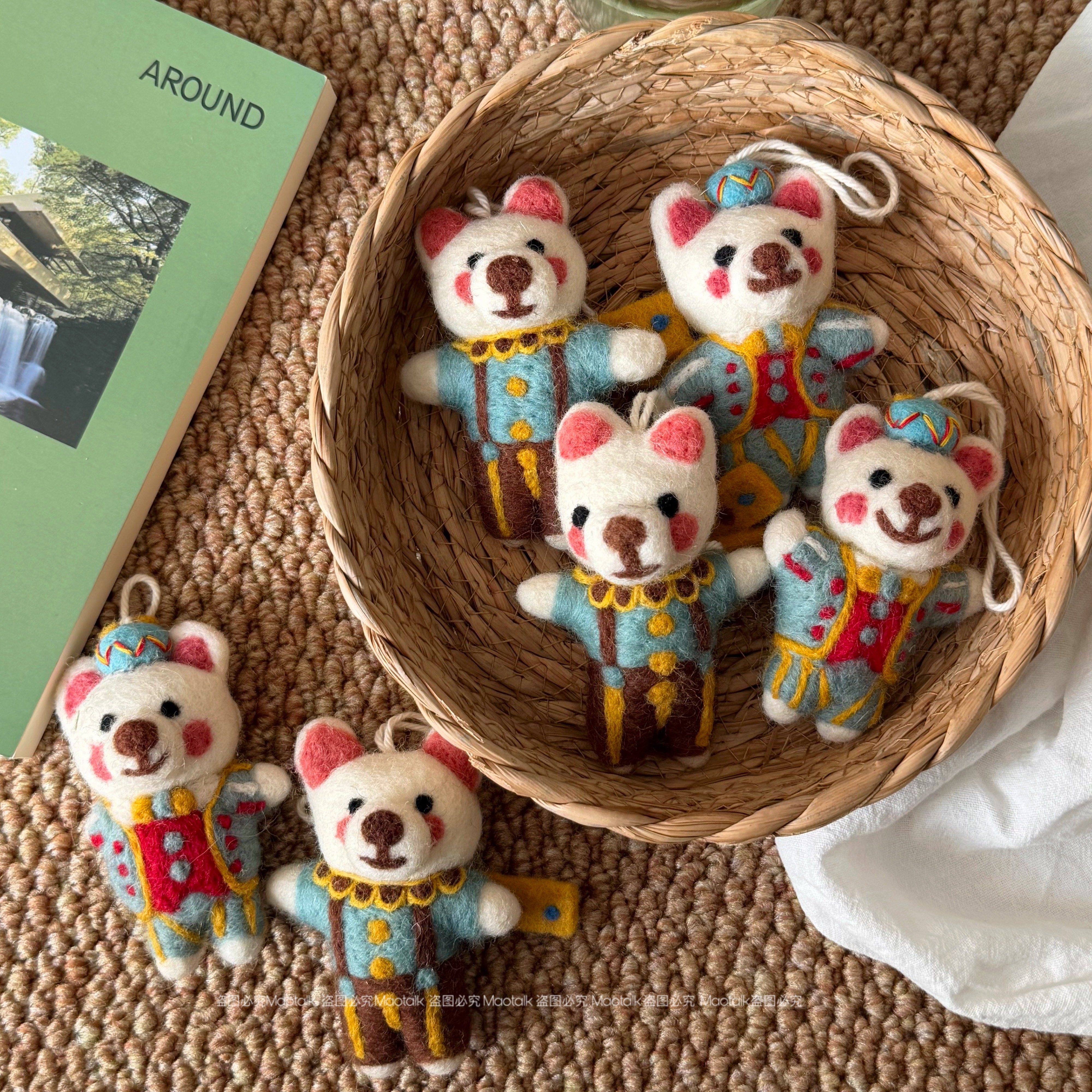 尼泊尔羊毛毡小熊挂件欢乐小熊卡通动物玩偶纯手工包包挂件车挂女,服饰配件/皮带/帽子/围巾,包挂件,淘宝优惠券,粉丝福利购,淘宝优惠卷