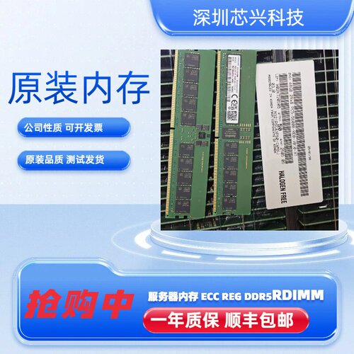 三星 48GB 2RX8 PC5-5600B-RE0服务器内存条DDR5 RDIMM ECC REG
