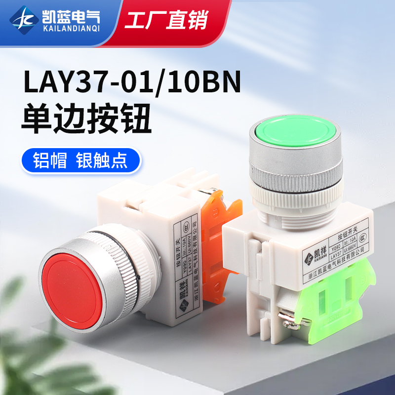 按钮开关自复位LAY37-10BN