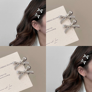 蝴蝶结发夹女2026新款高级感刘海夹侧边小夹子前额碎发卡头饰韩系