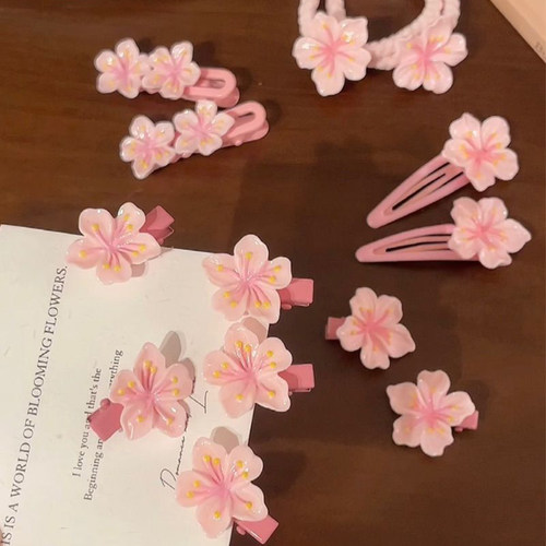 樱花发绳一字夹bb夹少女心