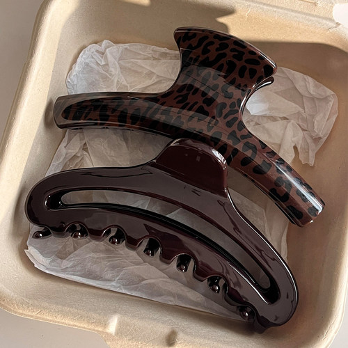 高级感气质醋酸弧形大号抓夹女后脑勺盘发卡鲨鱼夹子发夹轻奢发饰