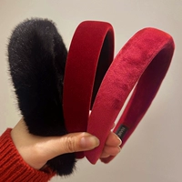 Черный плюш+винный красный бархат+красный бархат