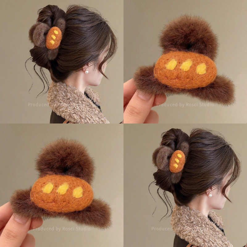 毛绒卡通头发抓夹女发量少高级感2026新款后脑勺半扎发饰鲨鱼夹子,饰品/流行首饰/时尚饰品新,发饰,淘宝优惠券,粉丝福利购,淘宝优惠卷